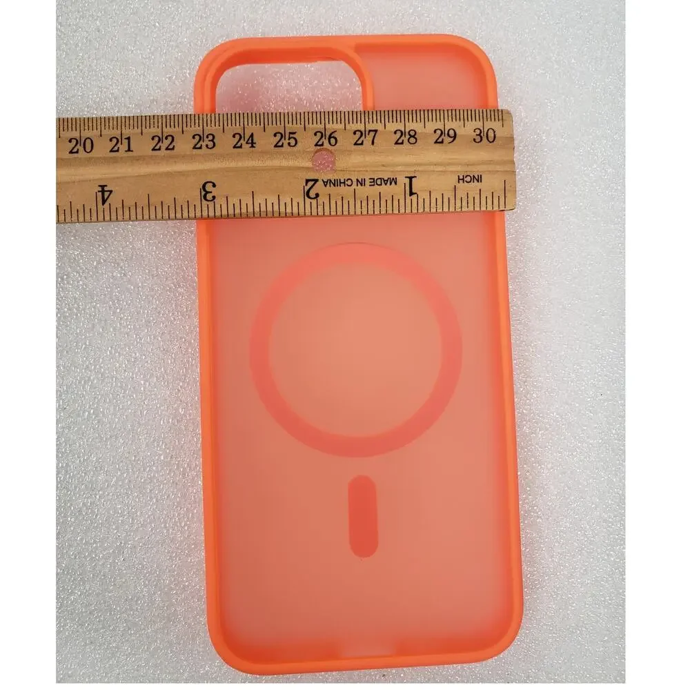 Supfine for iPhone 15 Pro Max Case, Magnetic. Bright Orange Phone Case